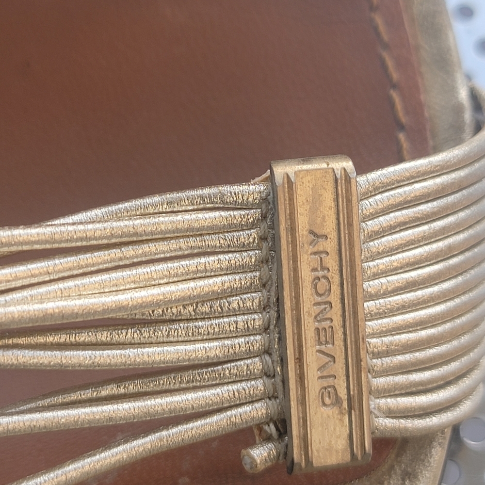 Givency gold women sandals size 38.5 - Picture 4 of 16